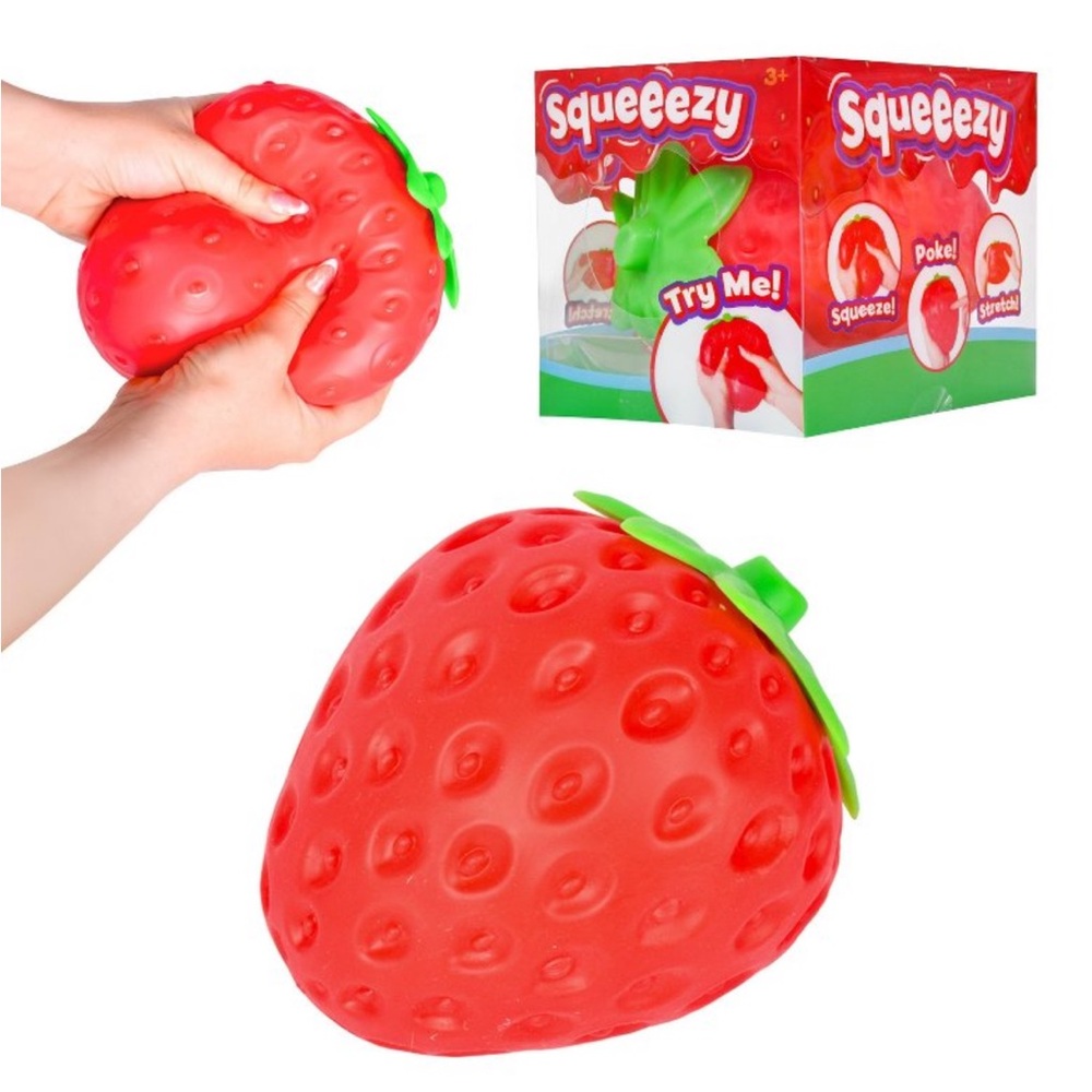 Sunny Days Fidget Squeeezy Squishy Toy Strawberry NEW Garden Time